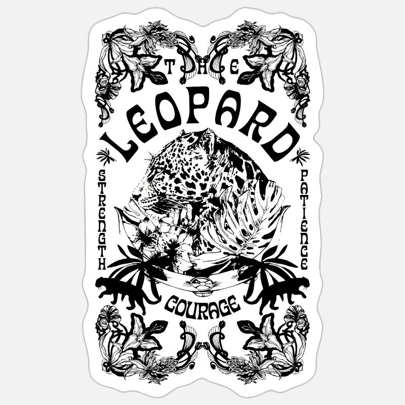 DER LEOPARD Sticker Größe S (10 x 10 cm)