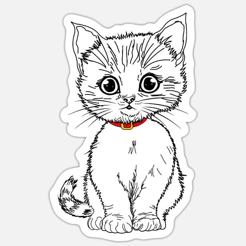 white - Sticker size S (10 x 10 cm) - white matte