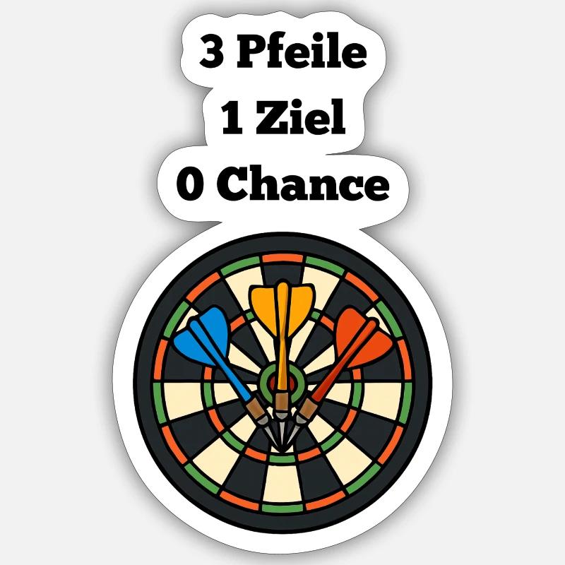 Volltreffer Dartboard Design Sticker Größe S (10 x 10 cm)