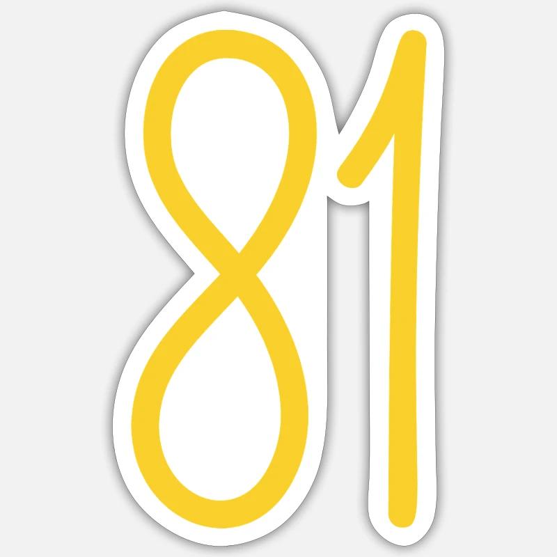 81 - Sticker size S (10 x 10 cm) - white matte