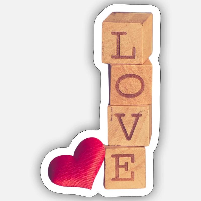 Liebe Valentinstag Sticker Größe S (10 x 10 cm)