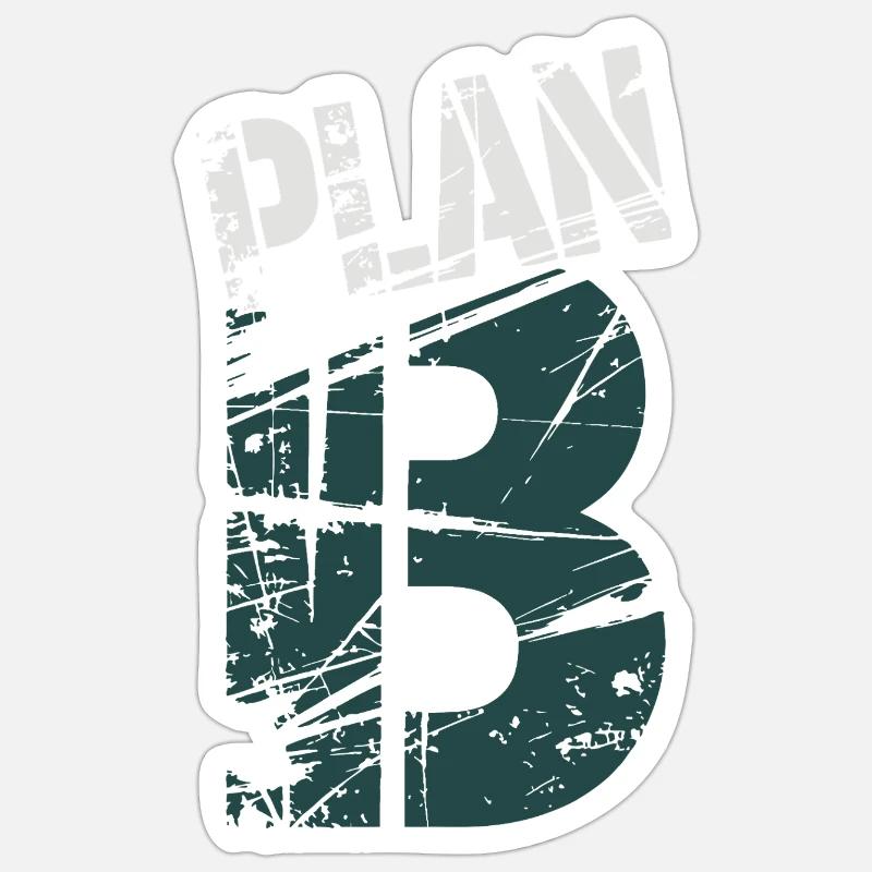 Grunge 13 Numeric Glyph - Sticker size S (10 x 10 cm) - white matte
