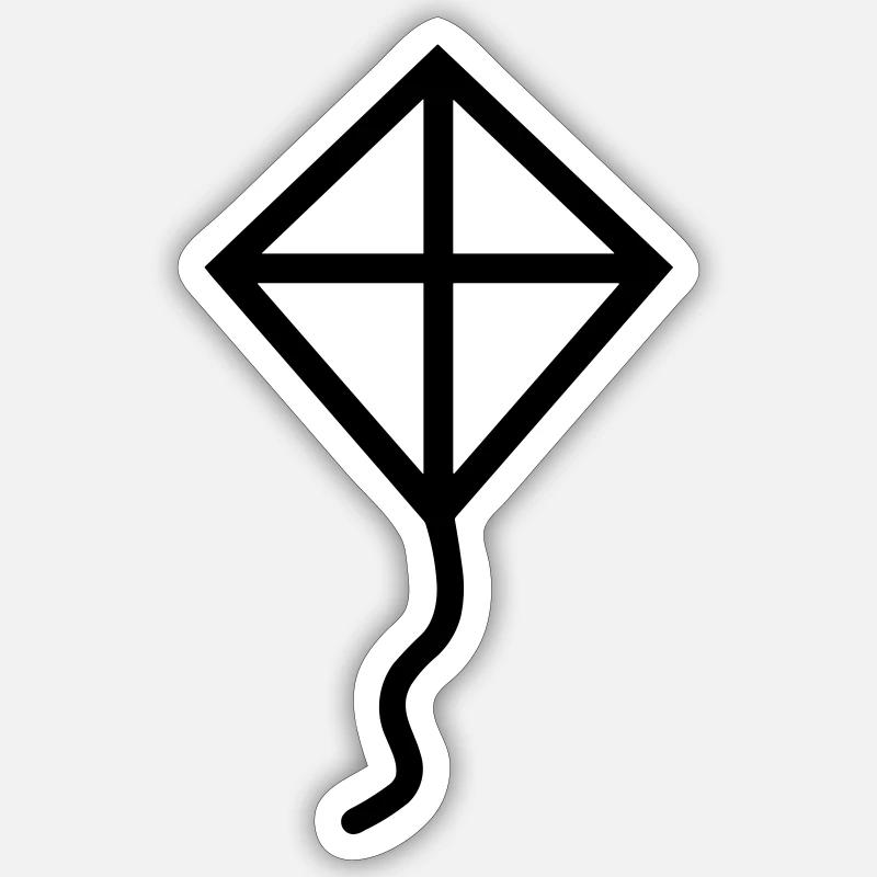 Drachen - Sticker Größe S (10 x 10 cm) - Mattweiß