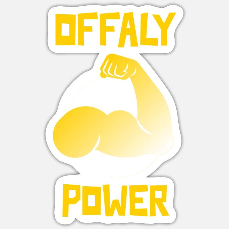 Puissance d’Offaly - Sticker taille S (10 x 10 cm) - blanc mat