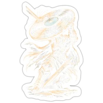 Disques vinyles de collection Vinyl Vinyl Collections - Sticker taille S (10 x 10 cm) - blanc mat - Devant