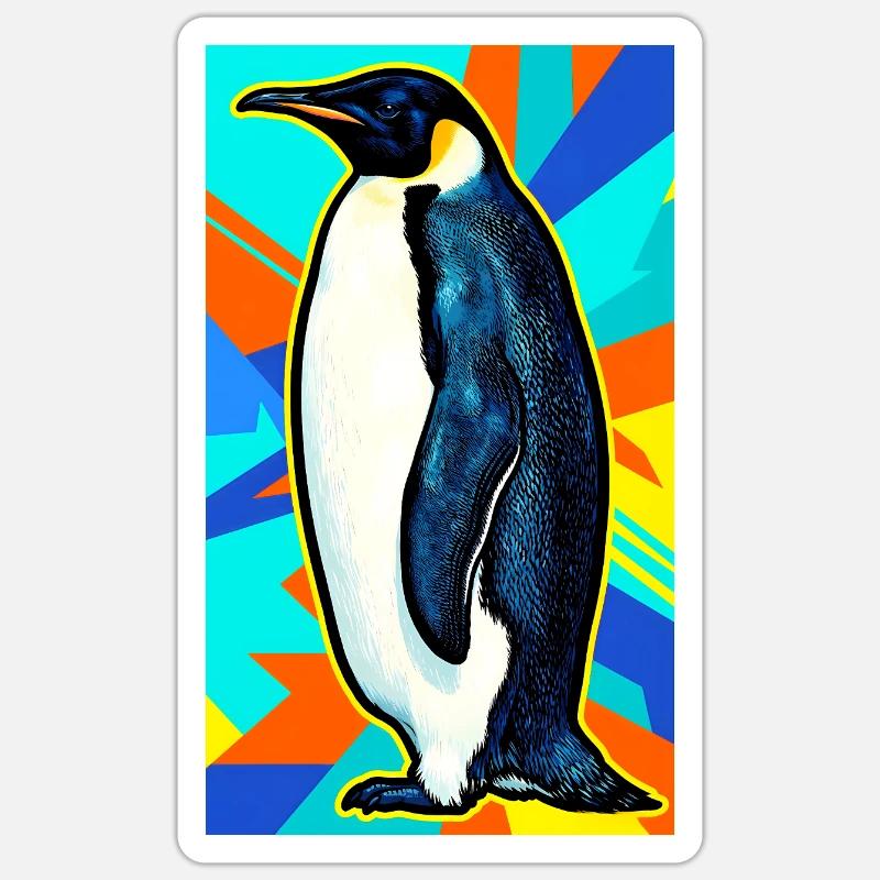 penguin - Sticker size S (10 x 10 cm) - white matte