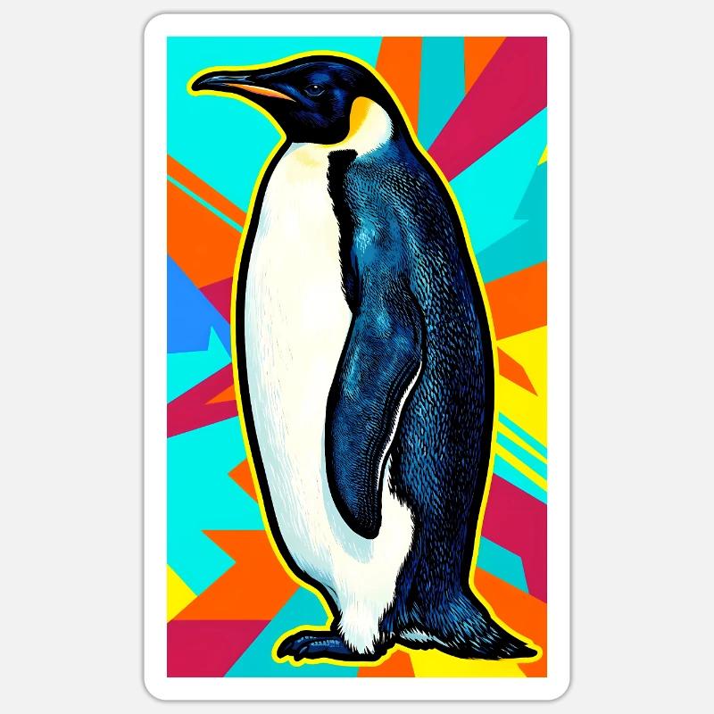 penguin - Sticker size S (10 x 10 cm) - white matte