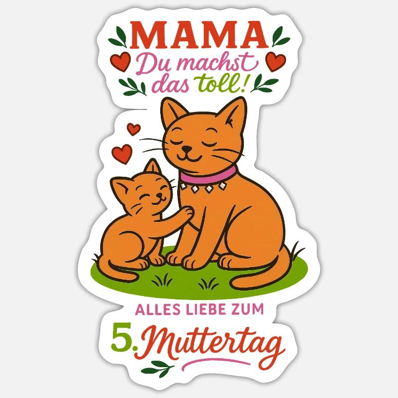 5. Muttertag - Mama, du machst das toll! Sticker Größe S (10 x 10 cm)