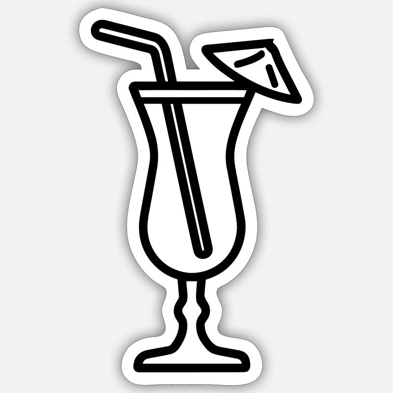 cocktail - Sticker size S (10 x 10 cm) - white matte