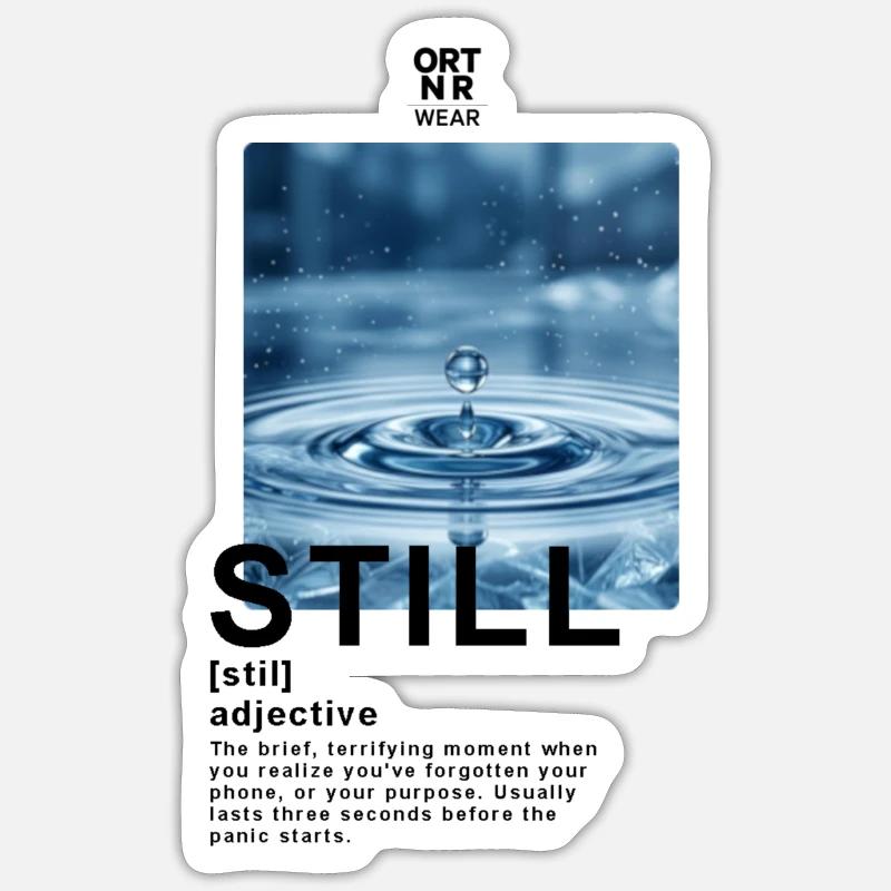 Still Water - Sticker Größe S (10 x 10 cm) - Mattweiß