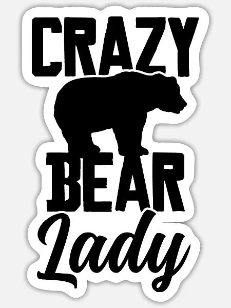 Bär Humor Spruch - Sticker Größe S (10 x 10 cm) - Mattweiß