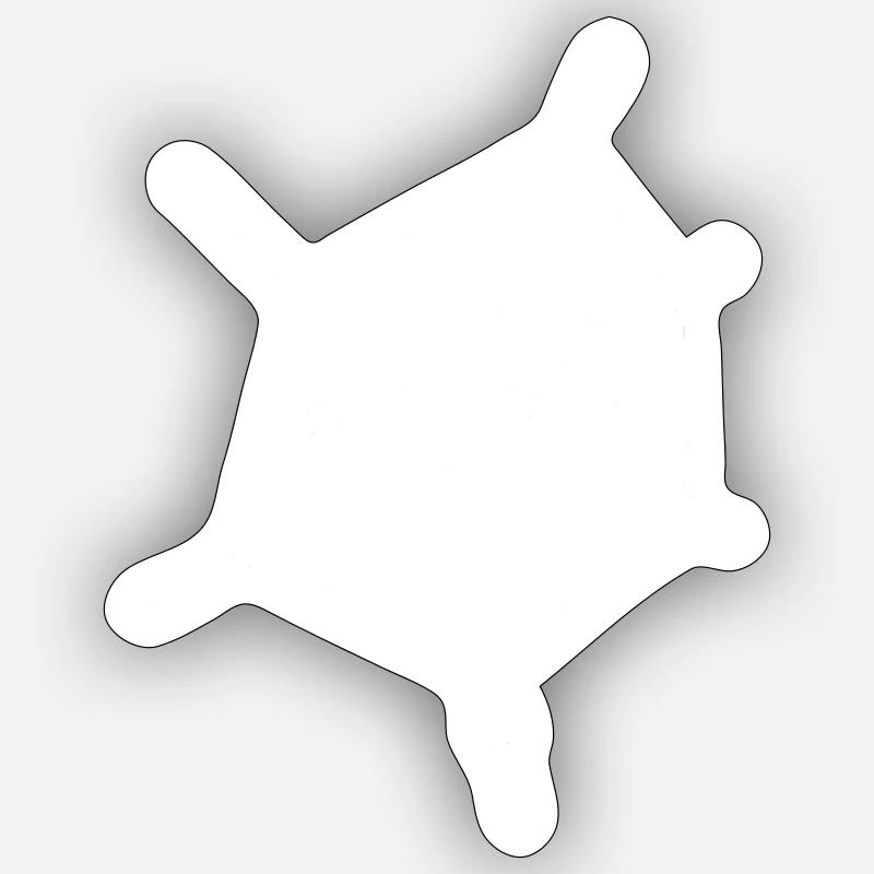 Toile d’araignée blanche - Sticker taille S (10 x 10 cm) - blanc mat