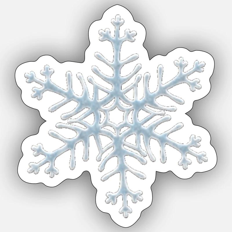 flocon de neige - Sticker taille S (10 x 10 cm) - blanc mat