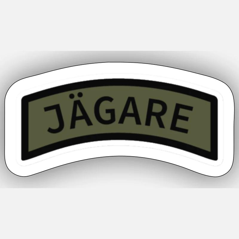Jägarbåge k3 - Sticker taille S (10 x 10 cm) - blanc mat