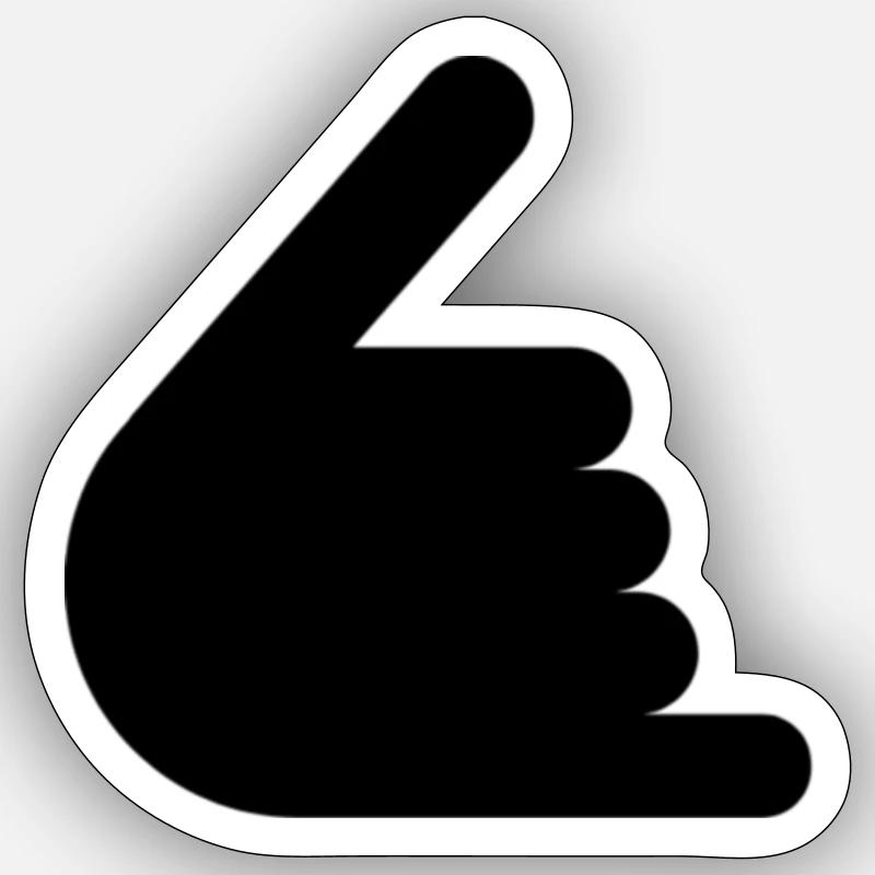 Shaka - Sticker Größe S (10 x 10 cm) - Mattweiß