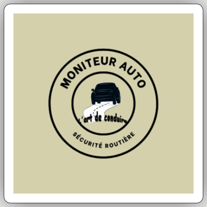 MONITEUR AUTO ECOLE Sticker taille S (10 x 10 cm)