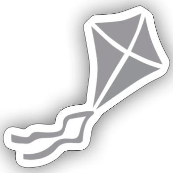 Drachen grau - Sticker Größe S (10 x 10 cm) - Mattweiß - Vorne