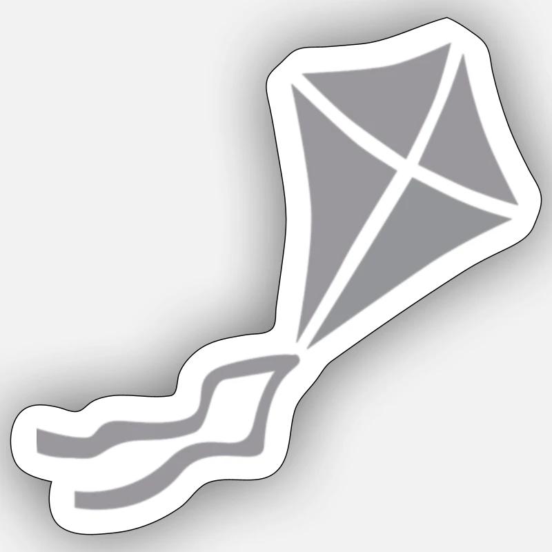 Drachen grau - Sticker Größe S (10 x 10 cm) - Mattweiß
