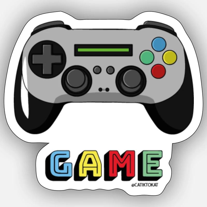 Spiel 3 Controller - Sticker Größe S (10 x 10 cm) - Mattweiß