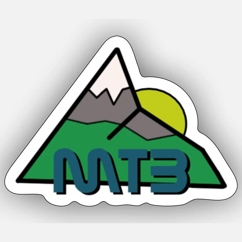 VTT VTT - Sticker taille S (10 x 10 cm) - blanc mat