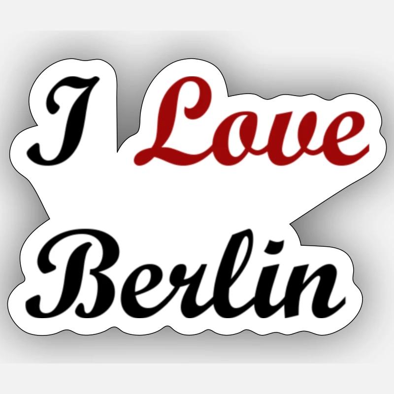 I Love Berlin Pullis, TShirts usw Sticker Größe S (10 x 10 cm)