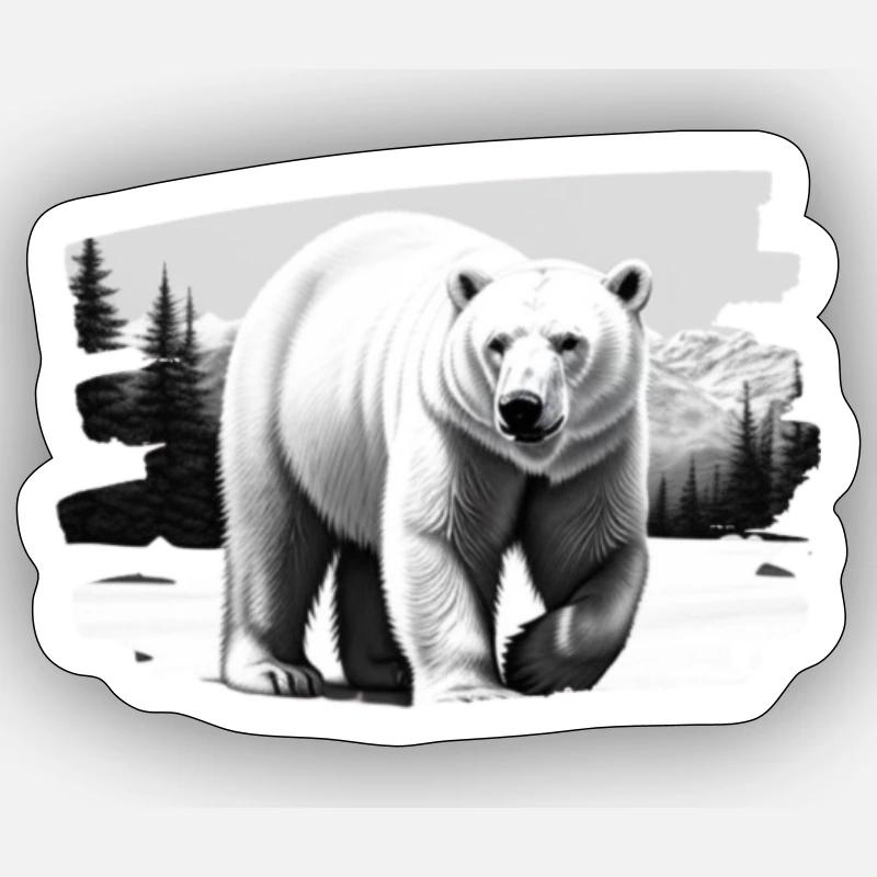 Édition noir/blanc - Sticker taille S (10 x 10 cm) - blanc mat