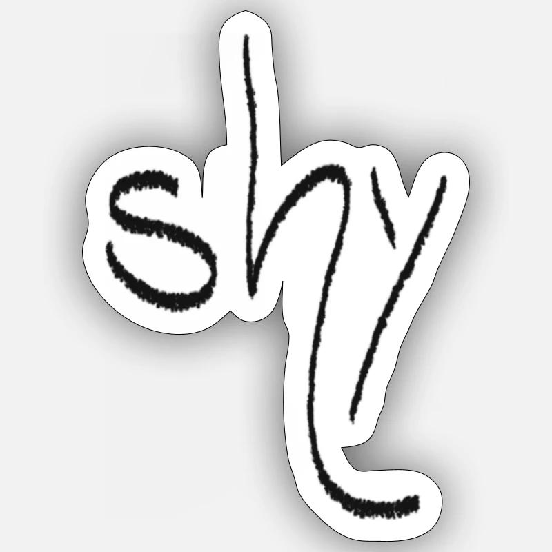 shy Sticker size S (10 x 10 cm)
