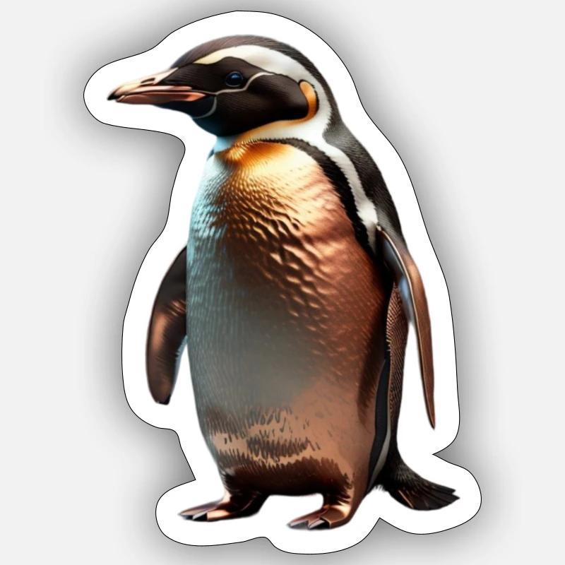 The Bronze Penguin - Sticker size S (10 x 10 cm) - white matte