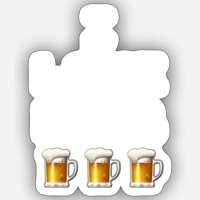 Beer Lover - Sticker Größe S (10 x 10 cm) - Mattweiß