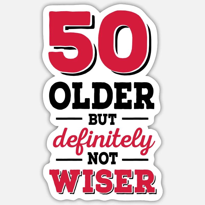 50 Geburtstag - Sticker Größe S (10 x 10 cm) - Mattweiß