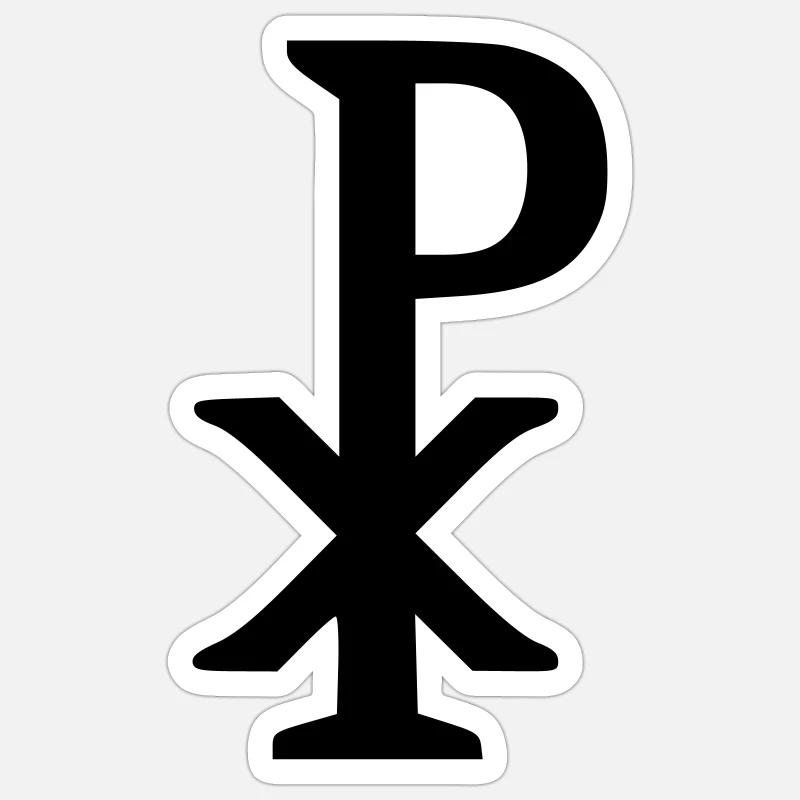 Christusmonogramm - Jesus Sticker Größe S (10 x 10 cm)