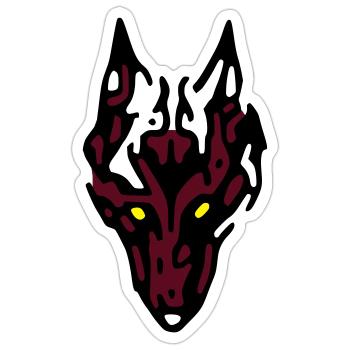 Wolf - Sticker Größe S (10 x 10 cm) - Mattweiß - Vorne