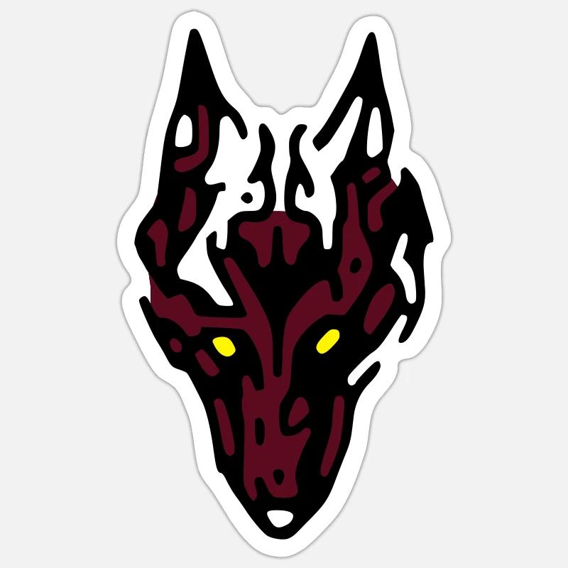 wolf Sticker taille S (10 x 10 cm)