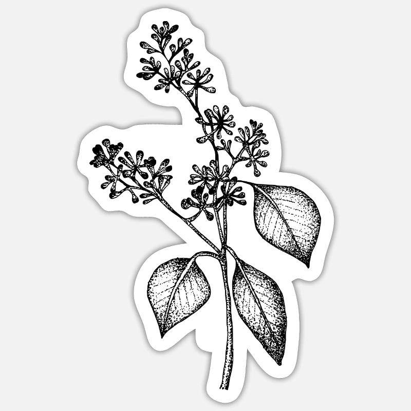 Eucalyptus - Sticker taille S (10 x 10 cm) - blanc mat
