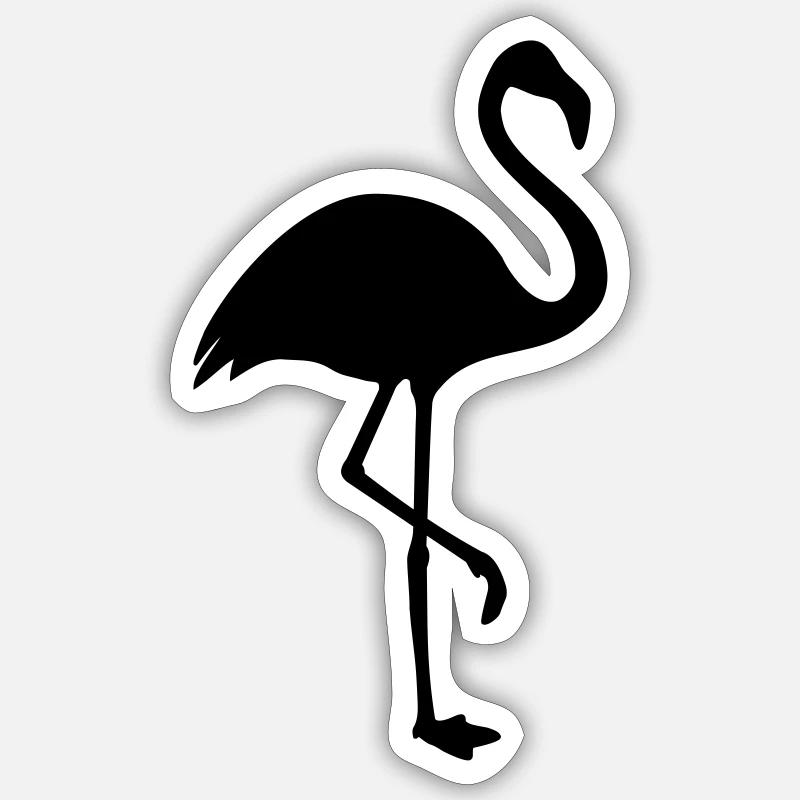 Flamingo silhouette trend Sticker size S (10 x 10 cm)