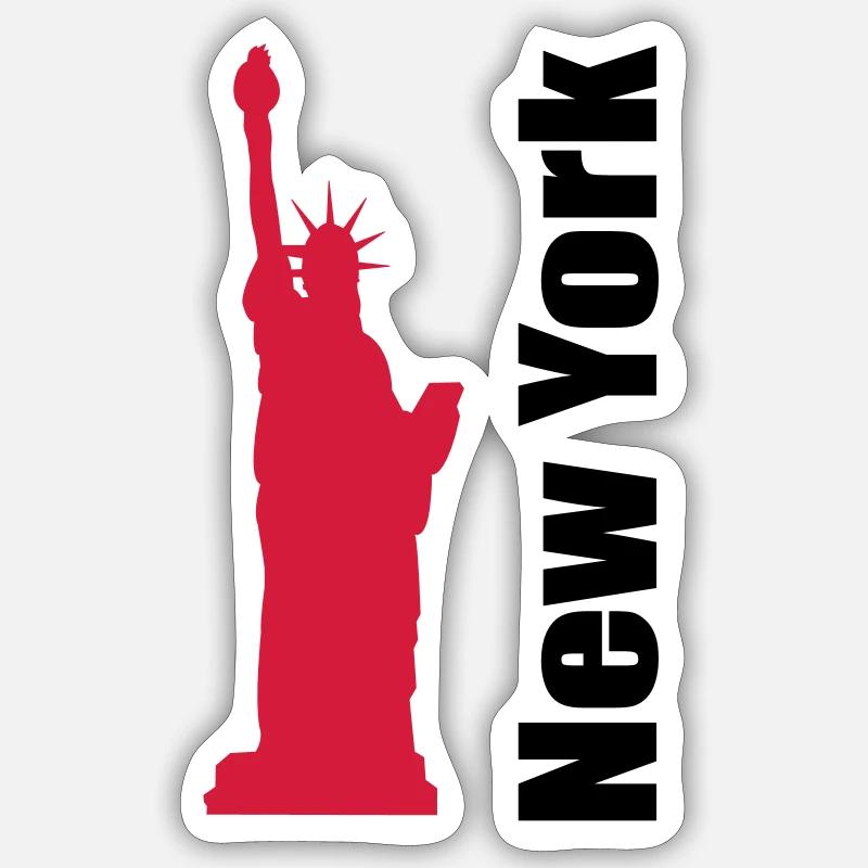 new York - Sticker formato S (10 x 10 cm) - bianco opaco