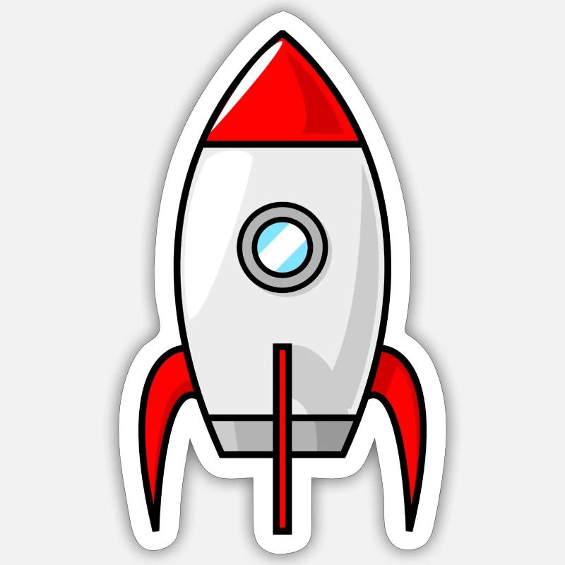 Rocket Rocket Space Shuttle UFO Spacecraft Moon Sticker size S (10 x 10 cm)