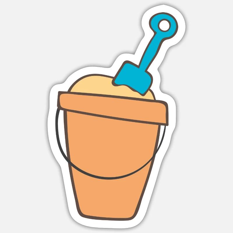 sablière - Sticker taille S (10 x 10 cm) - blanc mat