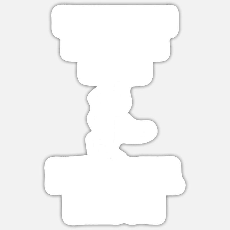 Floorball - Sticker taille S (10 x 10 cm) - blanc mat