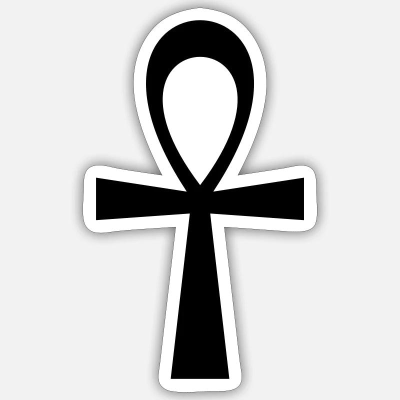 Ankh ANCH / Ankh - Sticker taille S (10 x 10 cm) - blanc mat