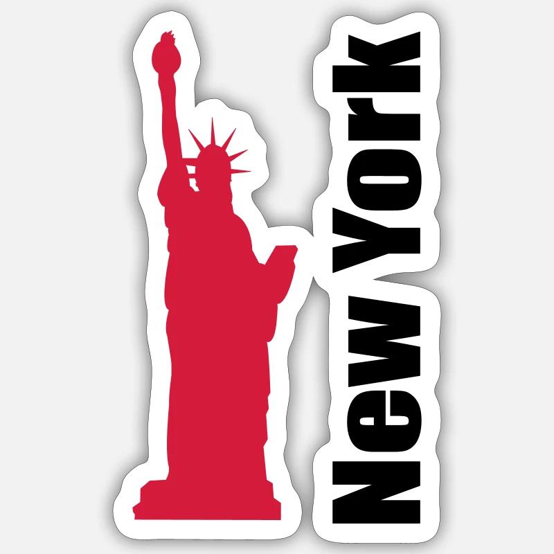New York 1 - Sticker taille S (10 x 10 cm) - blanc mat