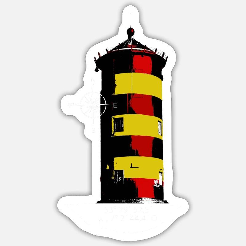 Lighthouse Pilsum - Sticker size S (10 x 10 cm) - white matte