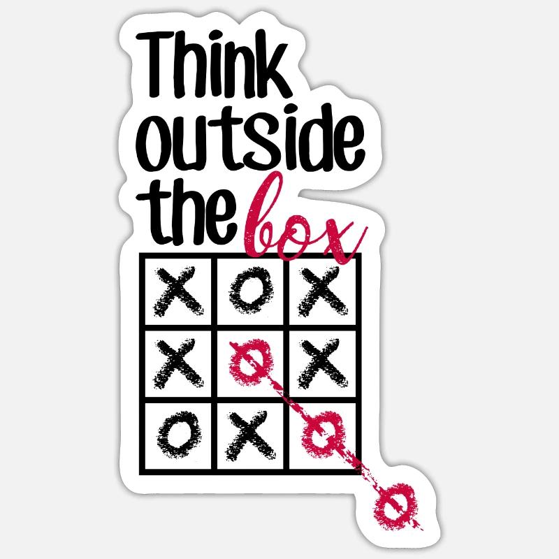 Script de la chaîne de la boîte rose - Sticker taille S (10 x 10 cm) - blanc mat