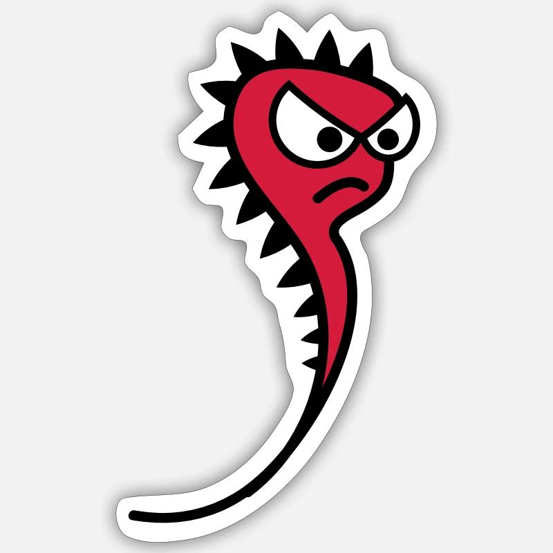 Evil sperm Sticker size S (10 x 10 cm)
