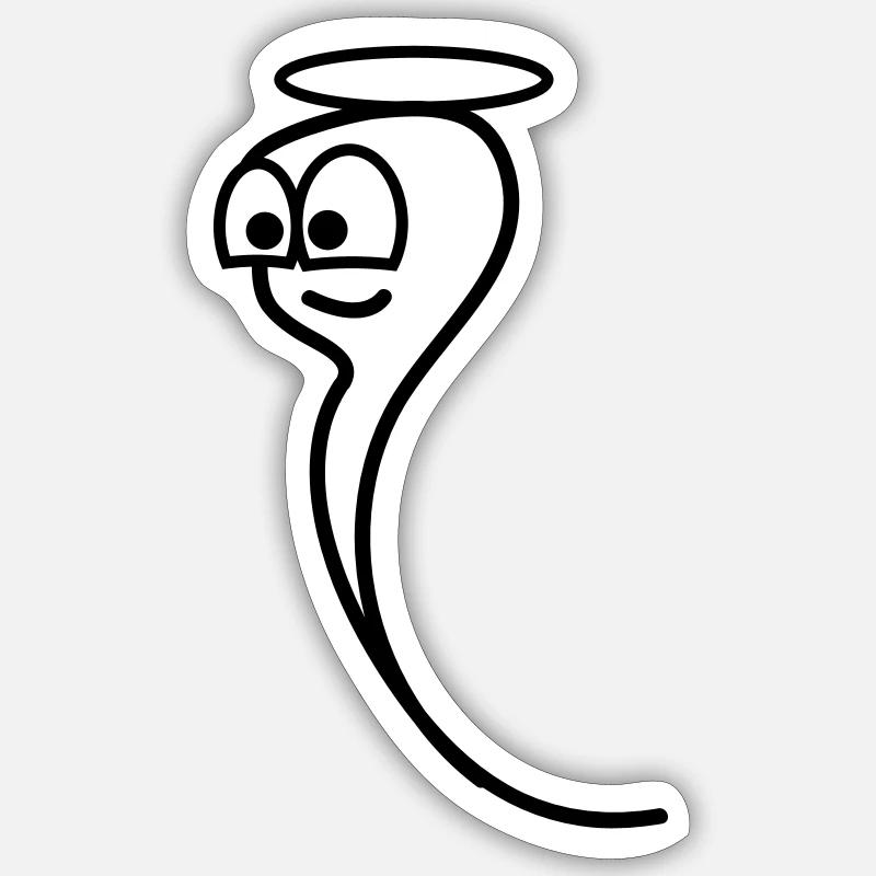 Good sperm - Sticker size S (10 x 10 cm) - white matte