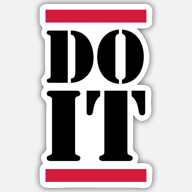 Do It - Sticker Größe S (10 x 10 cm) - Mattweiß