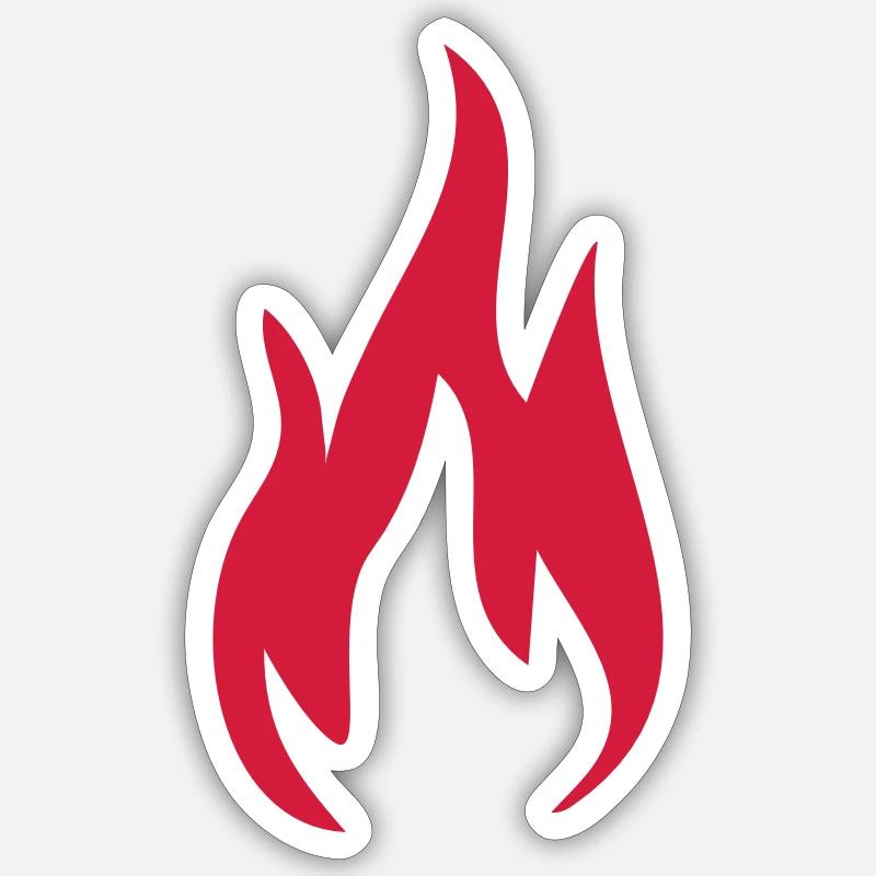 Fire Fire Fire 1c - Sticker size S (10 x 10 cm) - white matte