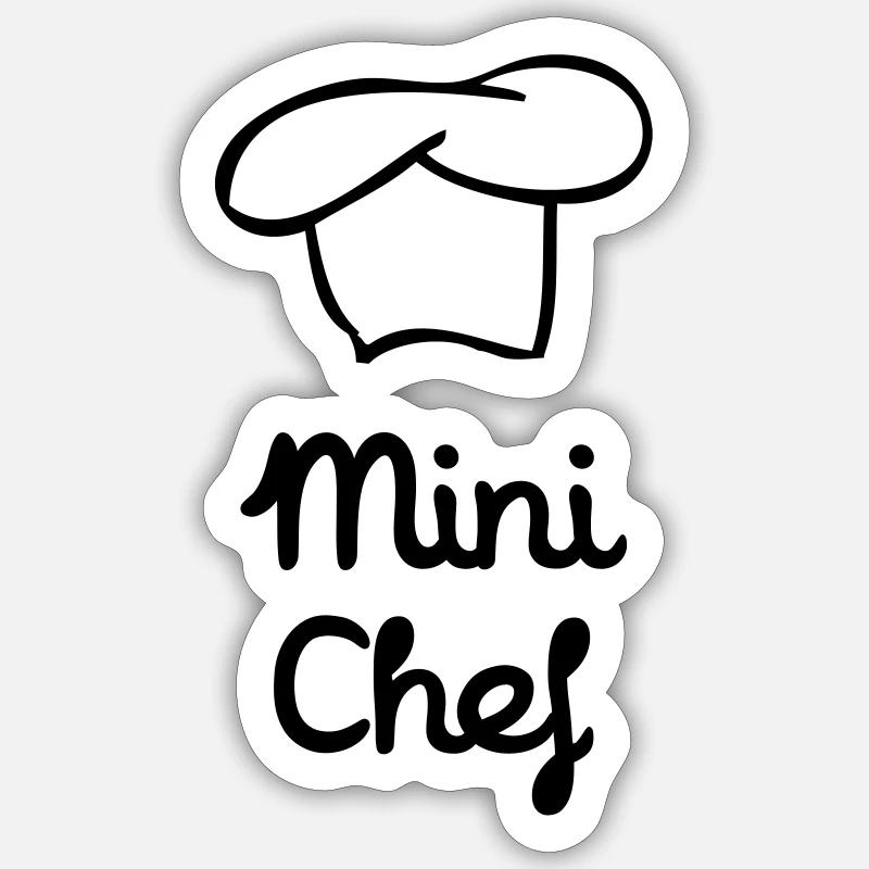 Chef - Cuisine - Sticker taille S (10 x 10 cm) - blanc mat