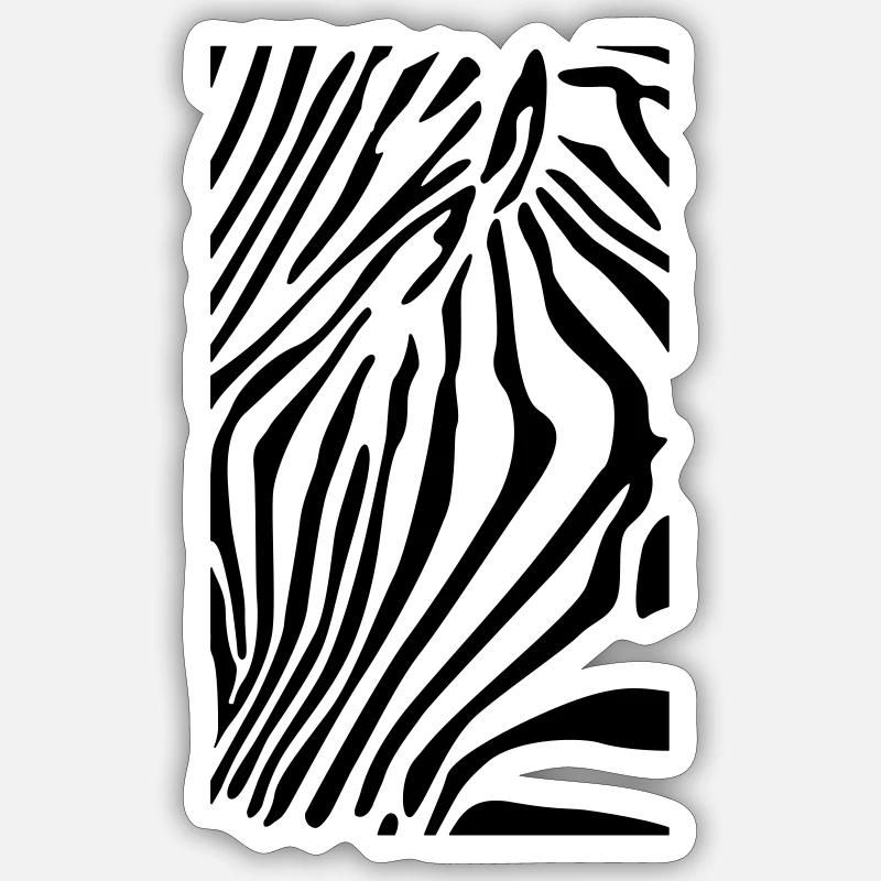 Zebra - Sticker size S (10 x 10 cm) - white matte