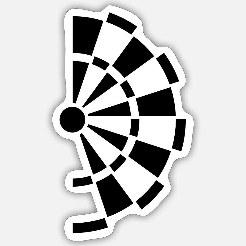 Darts - Sticker size S (10 x 10 cm) - white matte